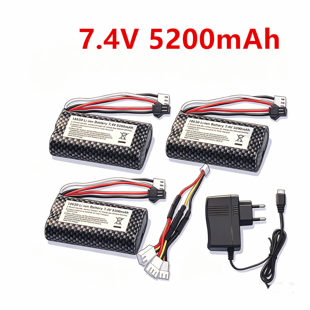 Drone Battery Li-Ion - بطارية ليثيوم أيون 7.4 فولت 5200