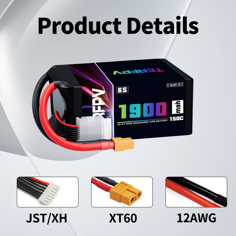 1/2 قطعة بطارية TERFPV Lipo 6S - مراجعة Drone Battery 6S وسعره