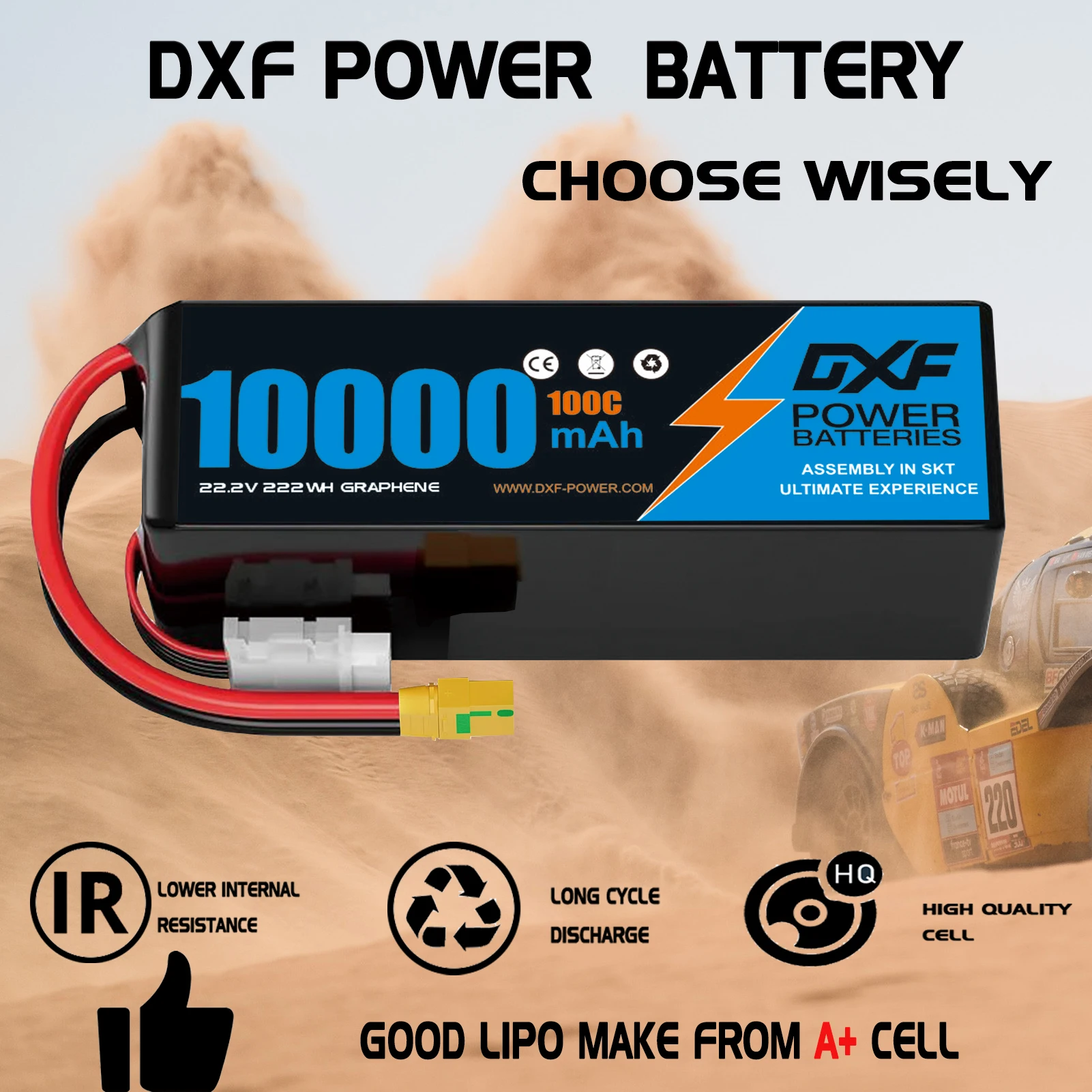 DXF 6S يبو بطارية 10000mAh 22. - مراجعة Drone Battery 6S وسعره
