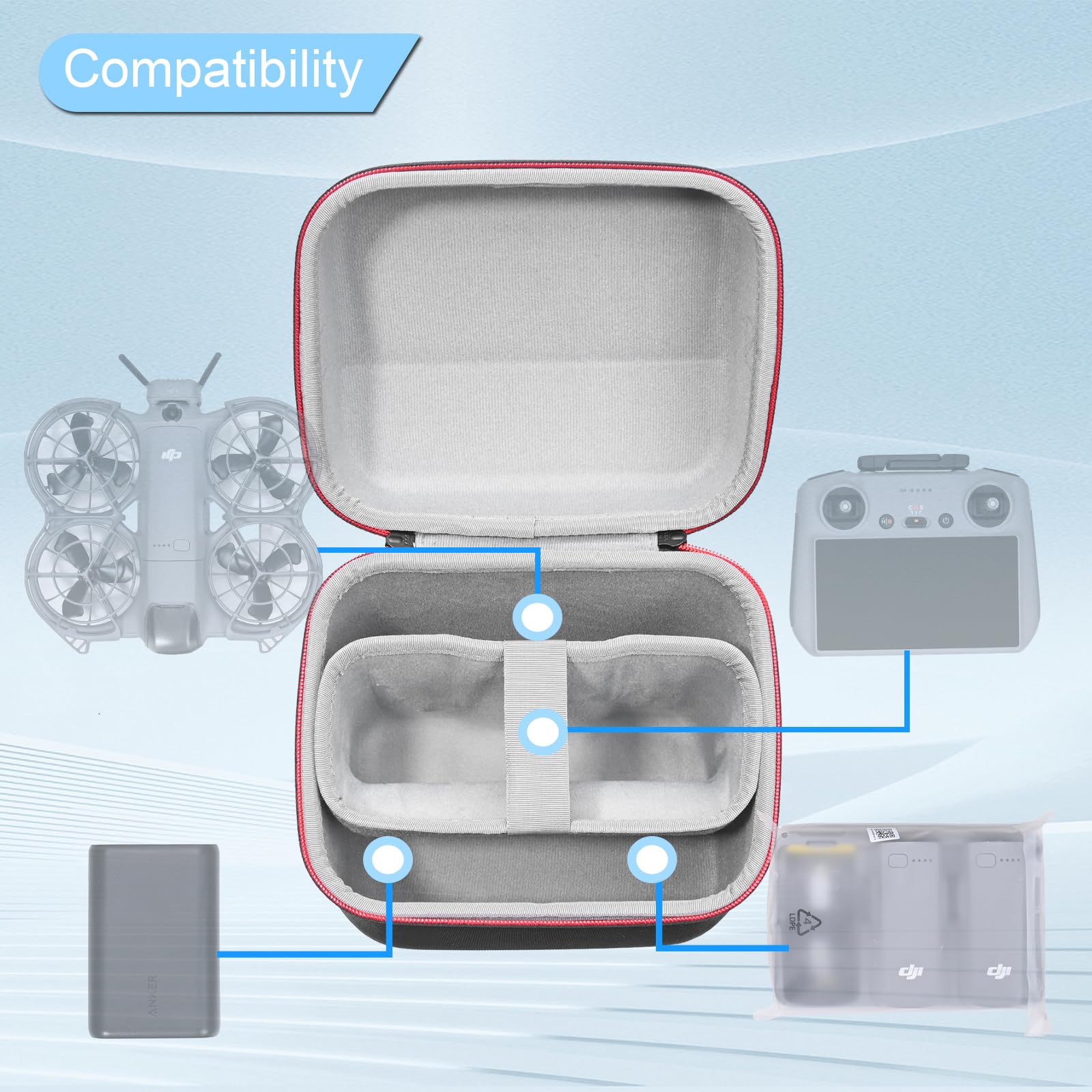 حقيبة محمولة لـ DJI Neo 2 Fly  - مراجعة Drone Battery Bag وسعره
